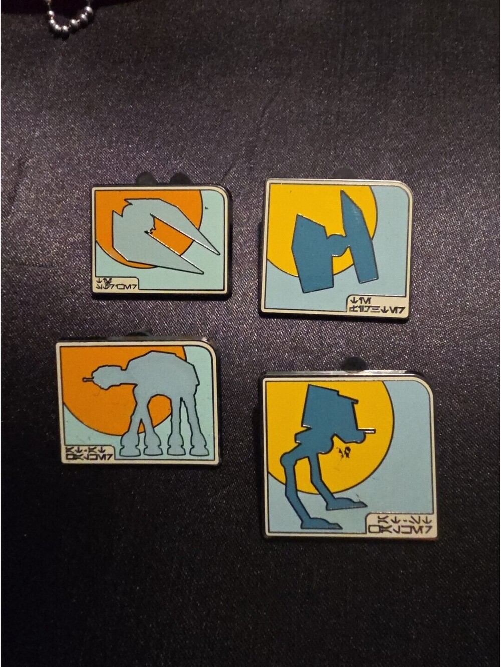 2017 Disney Lanyard Pin Star Wars Lot Of 4 Pins